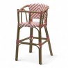 chaise pour bébé de terrasse restaurant Bistromania tressage rose blanc extérieur RIVOLI
