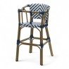 chaise pour bébé de terrasse restaurant Bistromania tressage bleu blanc extérieur RIVOLI
