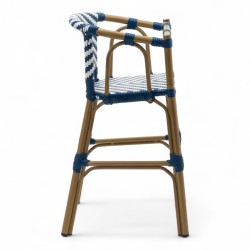 chaise pour bébé de terrasse restaurant Bistromania tressage bleu blanc extérieur RIVOLI