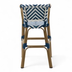 chaise pour bébé de terrasse restaurant Bistromania tressage bleu blanc extérieur RIVOLI