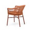 Fauteuil CHR CASSIS de couleur terracotta orange brique particulier professionnel assise agréable tissu oléfine