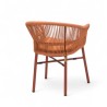 Fauteuil de terrasse CASSIS - Coussin et Cordage - Terracotta