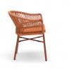 Fauteuil de jardin CASSIS de couleur terracotta orange brique particulier professionnel assise agréable tissu oléfine