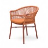 Fauteuil de terrasse CASSIS - Coussin et Cordage - Terracotta