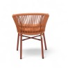 Fauteuil de terrasse CASSIS - Coussin et Cordage - Terracotta
