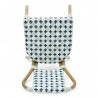 chaise de terrasse parisienne rotin gatti drucker AUTEUIL tressage bleu vert et blanc