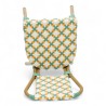 chaise de terrasse parisienne rotin gatti drucker AUTEUIL tressage jaune orange et vert