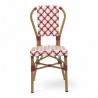 chaise de terrasse parisienne rotin gatti drucker AUTEUIL tressage jaune orange et vert