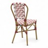 chaise de terrasse parisienne rotin gatti drucker AUTEUIL tressage jaune orange et vert