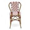 chaise de terrasse parisienne rotin gatti drucker AUTEUIL tressage jaune orange et vert