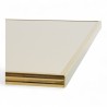 Plateau de table Carré - Crème - Cadre laiton