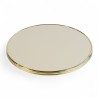 Plateau de table couleur crème, mouluré cadrage doré en laiton