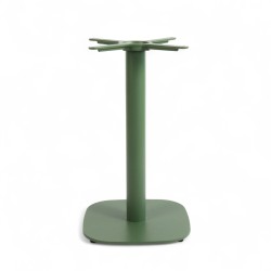 Pied de table PASSY Vert Base carrée - Coins arrondis