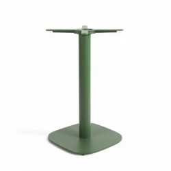 Pied de table PASSY Vert Base carrée - Coins arrondis