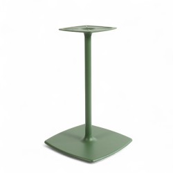 Pied de table FLORA Vert Base carrée - Côtés arrondis