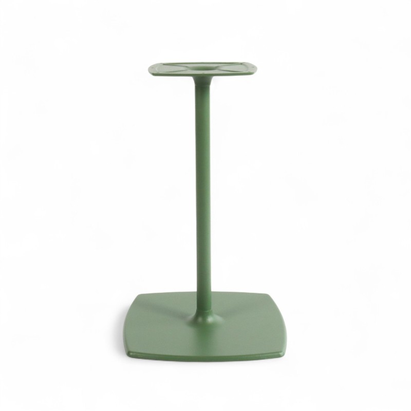 Pied de table FLORA Vert Base carrée - Côtés arrondis