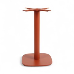 Pied de table PASSY - Terracotta - Base carrée - Coins arrondis. Pied en fonte, Bistromania