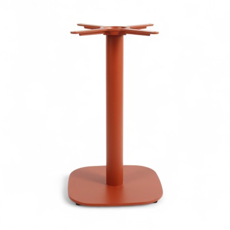 Pied de table PASSY - Terracotta - Base carrée - Coins arrondis. Pied en fonte, Bistromania