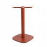Pied de table PASSY - Terracotta - Base carrée - Coins arrondis. Pied en fonte, Bistromania