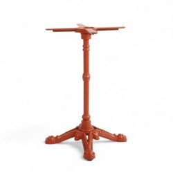 Pied de table en fonte BISTROT, couleur Terracotta - 4 Branches