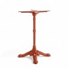 Pied de table en fonte BISTROT, couleur Terracotta - 4 Branches