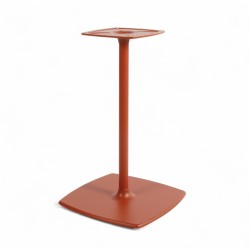 Pied de table FLORA couleur Terracotta - Base carrée, côtés arrondis. Pieds de table en fonte, Bistromania