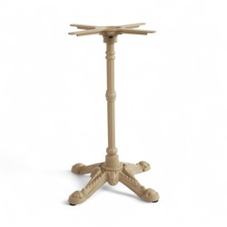 Pied de table couleur beige modèle BISTROT, pied de table 4 branches en fonte Bistromania