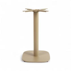 Pied de table couleur taupe modèle BISTROT, pied de table coins arrondis en fonte Bistromania