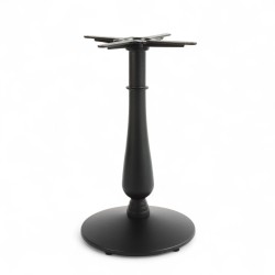 pied de table Venise noir base en fonte ronde.