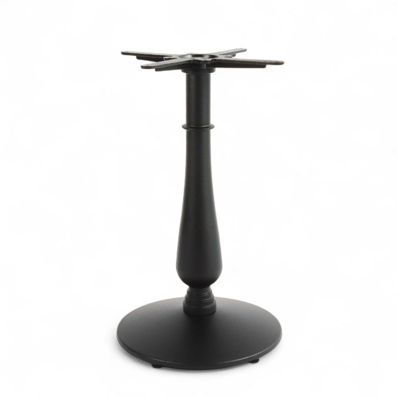 pied de table Venise noir base en fonte ronde.