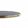 Plateau de table Rond - Bleu Marine - Cerclage en laiton massif Bistromania