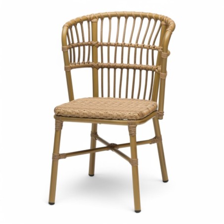 chaise de terrasse samoa imitation rotin naturel dossier enveloppant empilable chaise de terrasse samoa imitation rotin naturel dossier enveloppant empilable