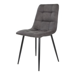 chaise de salle à manger middelfart similicuir gris house nordic
