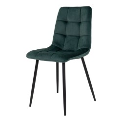 chaise de repas MIDDELFART marque house nordic en velours vert foncé