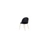 Chaise de salle à manger GENEVE velours noir - pieds dorés