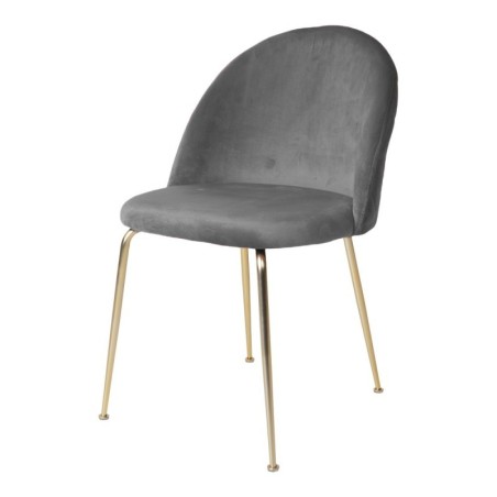 chaise de repas geneve en velours gris house nordic