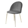 chaise de repas geneve en velours gris house nordic