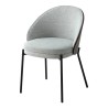chaise de salle à manger canelas marque house nordic en tissu gris clair