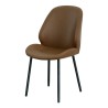 chaise de salle à manger monte carlo similicuir marron house nordic