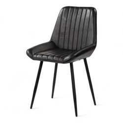 chaise de salle restaurant oxford chr professionnelle en cuir noir