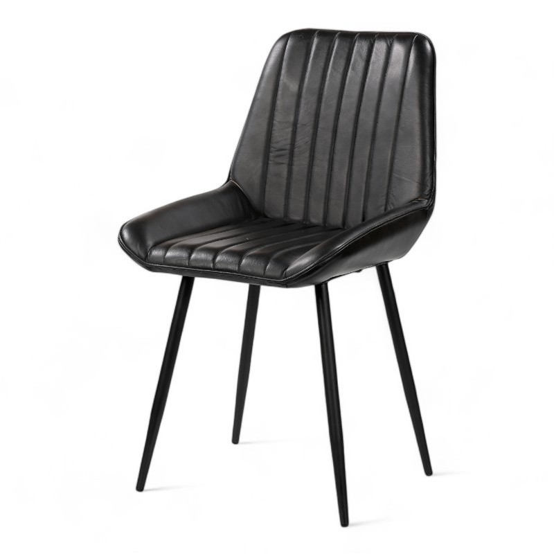 chaise de salle restaurant oxford chr professionnelle en cuir noir