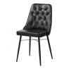 chaise de salle à manger Chester Bistromania similicuir noir vintage confortable