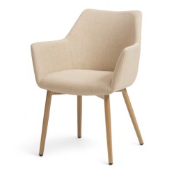 Chaise d'intérieur - extérieur FJORD - tissu blanc