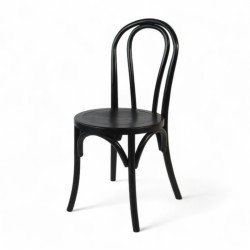 Chaise d'intérieur bois noir assise noir