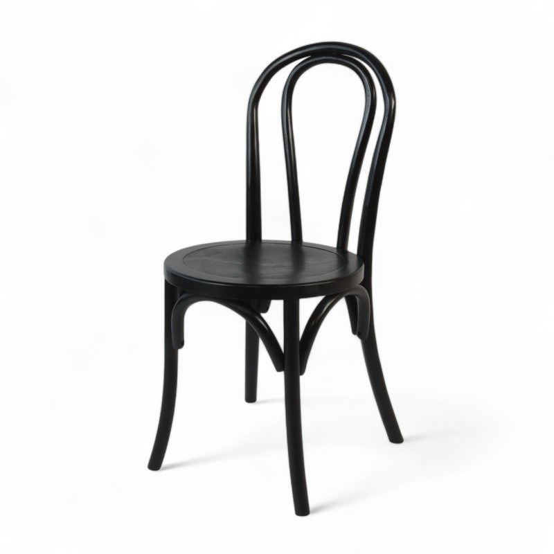 Chaise d'intérieur bois noir assise noir