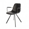 Fauteuil d'intérieur Tucson, assise et dossier en similicuir, et pieds en métal