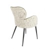 Fauteuil d'intérieur Roma en similicuir et tissu Vert Bistromania. Pieds en métal