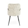Fauteuil d'intérieur Roma en similicuir et tissu Vert Bistromania. Pieds en métal