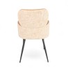 Fauteuil d'intérieur Roma en similicuir et tissu Marron Bistromania. Pieds en métal