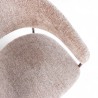 Fauteuil d'intérieur CAPRI couleur taupe, pieds en métal couleur cuivré